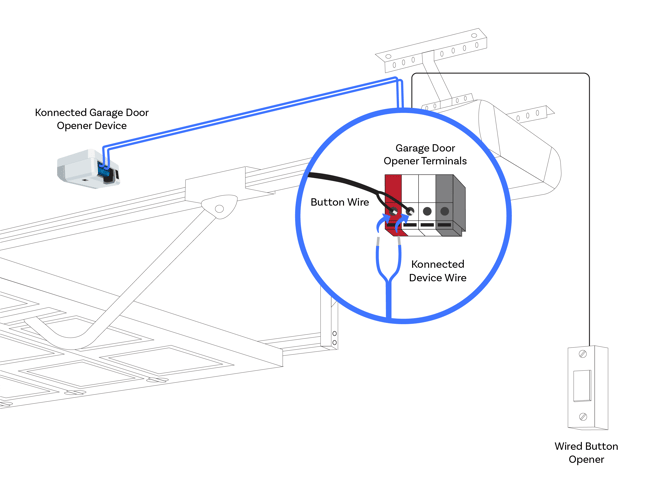 Connecting the Garage Door Control Wire